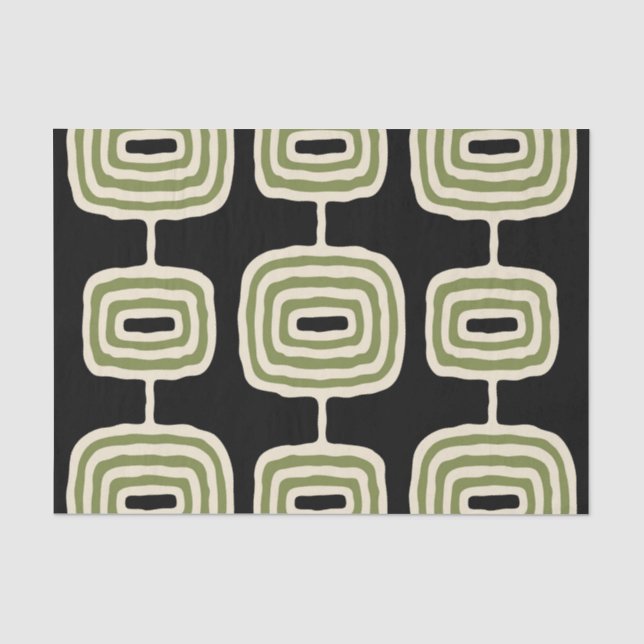 Papier Mousseline Motif Abstrait moderne du milieu du siècle (Recto)