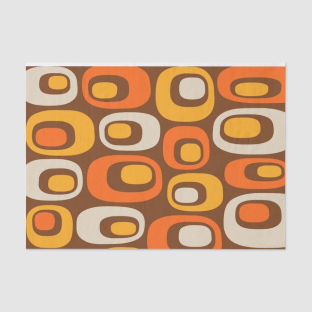 Papier Mousseline Motif Abstrait moderne du milieu du siècle (Recto)