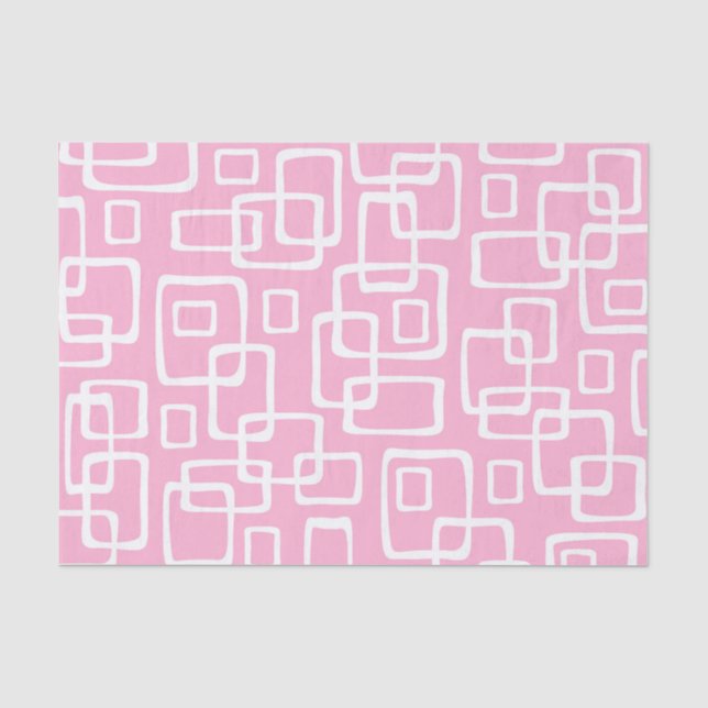 Papier Mousseline Motif Abstrait moderne rétro du milieu du siècle (Recto)