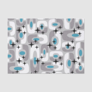 Papier Mousseline Motif Abstrait moderne rétro du milieu du siècle