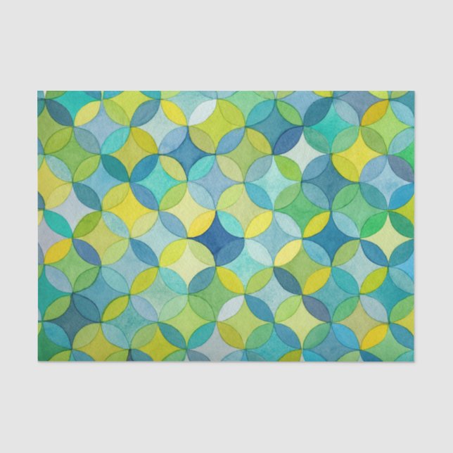 Papier Mousseline Motif Abstrait Peinture Découpage Papier de tissus (Recto)