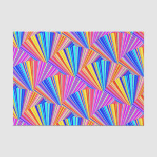 Papier Mousseline Motif abstrait tendance bleu jaune violet rose