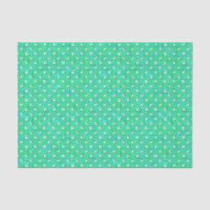 Papier Mousseline motif Abstrait tourbillon - nuances de vert jade