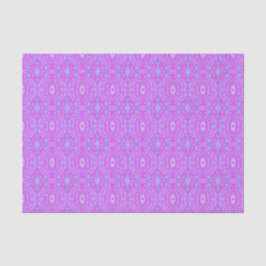 Papier Mousseline Motif Abstrait Trippy Hot Pink et Aqua Blue