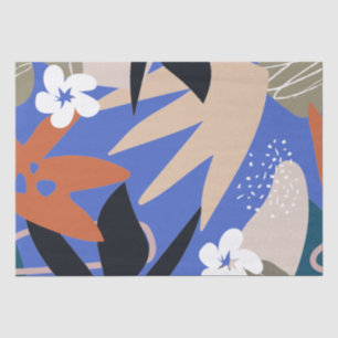 Papier Mousseline Motif abstrait tropical
