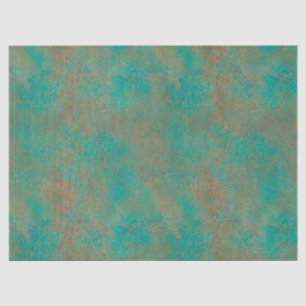 Papier Mousseline Motif Abstrait Turquoise de cuivre du sud-ouest