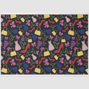 Papier Mousseline Motif Accessoires de mode de shopping 