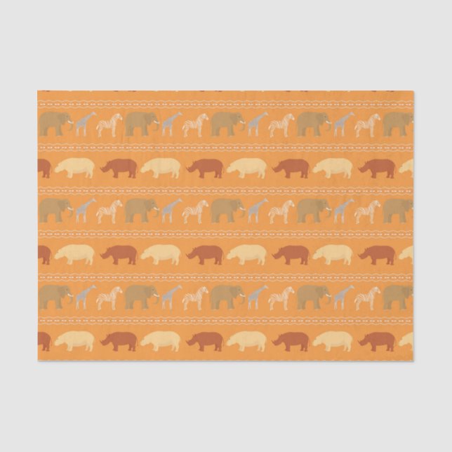 Papier Mousseline Motif africain (Recto)