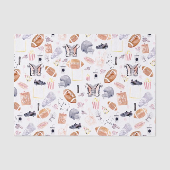 Papier Mousseline Motif américain de football (Recto)