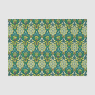 Papier Mousseline Motif ananas et fleurs
