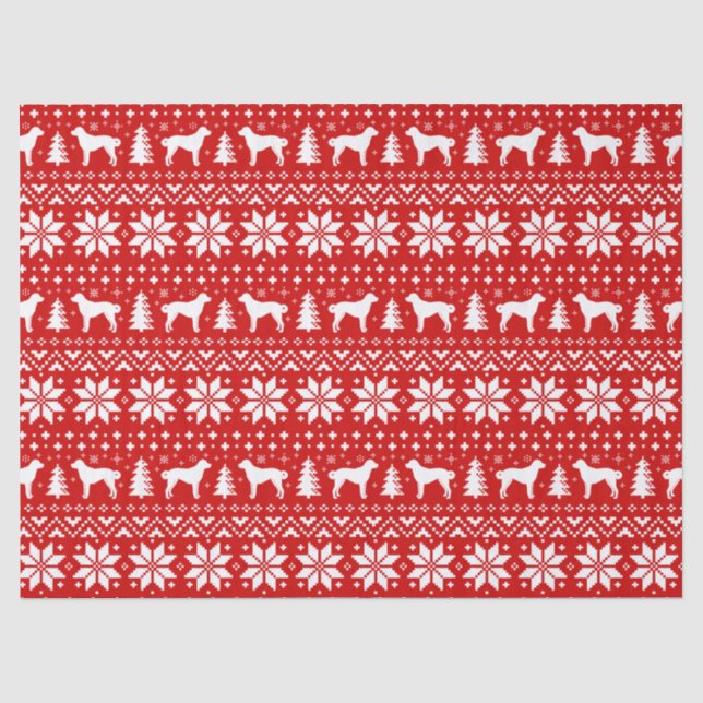 Papier Mousseline Motif anatolien de Noël de chiens de berger (Recto)