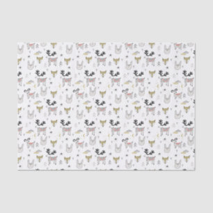 Papier Mousseline Motif animal de griffonnage de région boisée