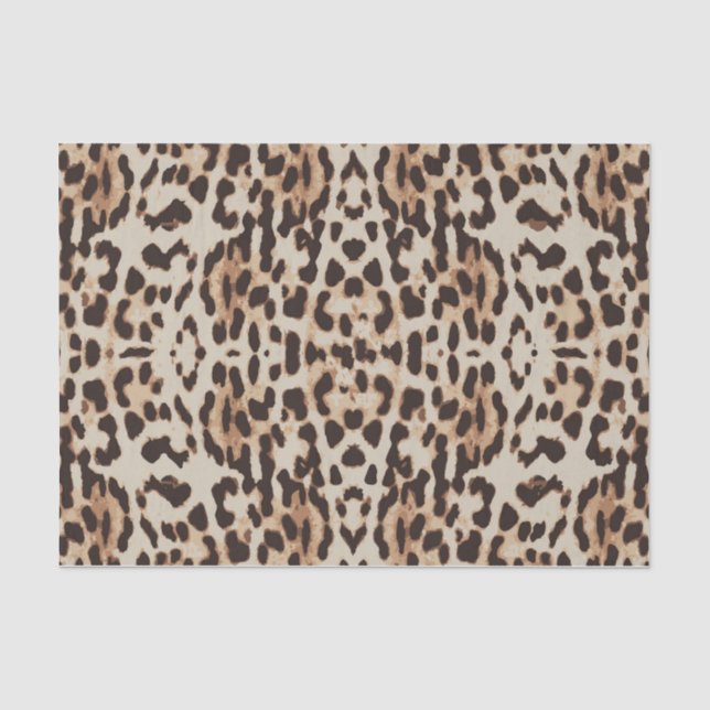 Papier Mousseline Motif animal Empreinte de léopard (Recto)