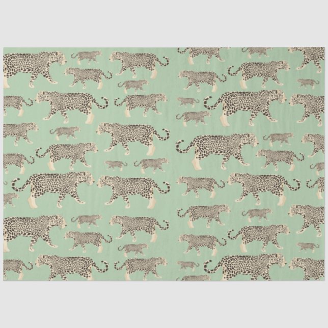 Papier Mousseline Motif animal Jungle Jaguar (Recto)