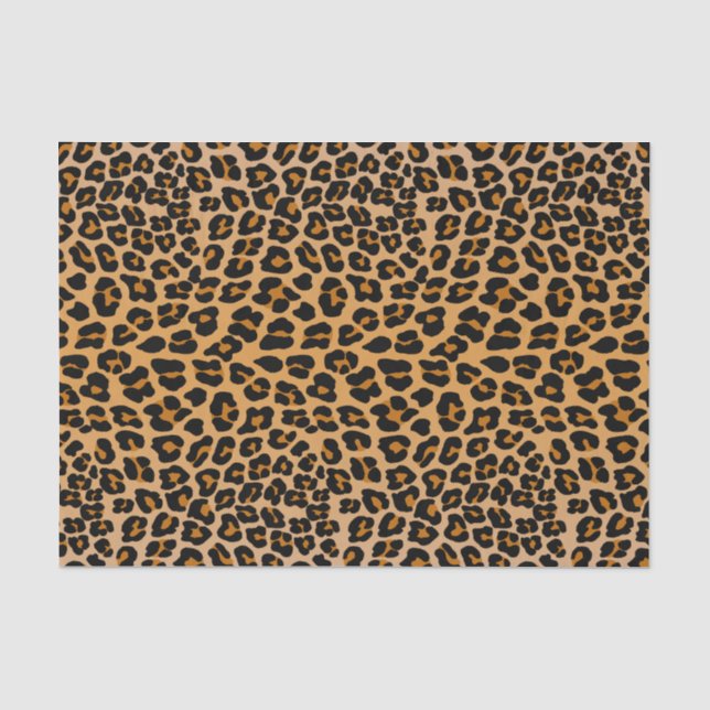Papier Mousseline Motif animal léopard tendance (Recto)