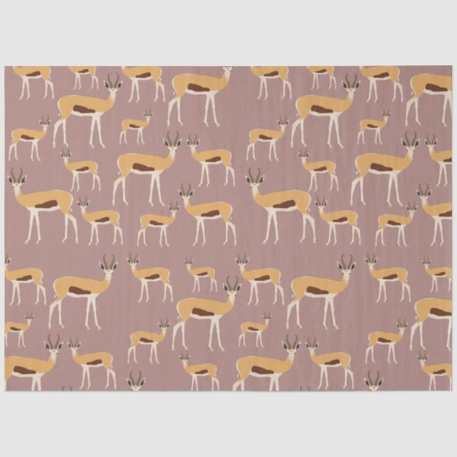 Papier Mousseline Motif animal sauvage d'Antelope (Recto)
