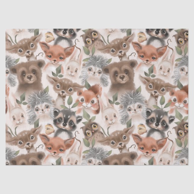 Papier Mousseline Motif Animaux (Recto)