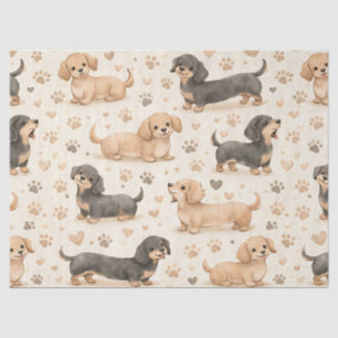 Papier Mousseline Motif aquarelle de chiot adorable (1)