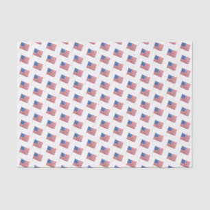 Papier Mousseline Motif aquarelle du drapeau américain du 4 juillet