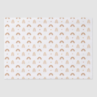 Papier Mousseline Motif arc-en-ciel moderne Boho rose neutre