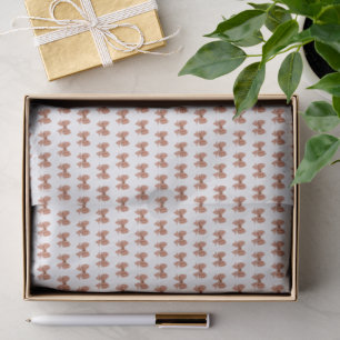 Papier Mousseline motif arc en vichy Brown
