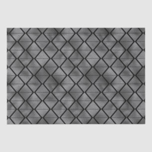 Papier Mousseline Motif Art Déco Illusion Diamant Argent Élégant
