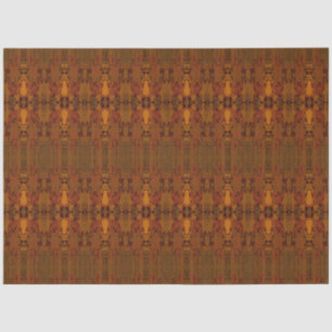 Papier Mousseline Motif artistique orange rouille tribal occidental