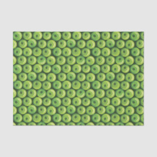 Papier Mousseline Motif aux pommes vertes
