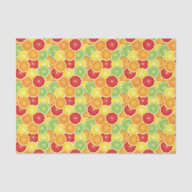 Papier Mousseline Motif avec des agrumes (Recto)
