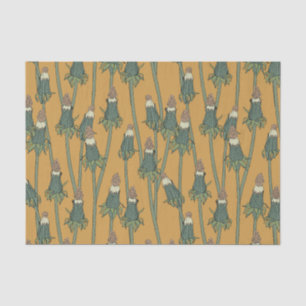 Papier Mousseline Motif avec pandelion non ouvert