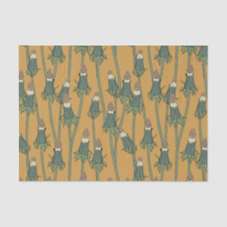 Papier Mousseline Motif avec pandelion non ouvert