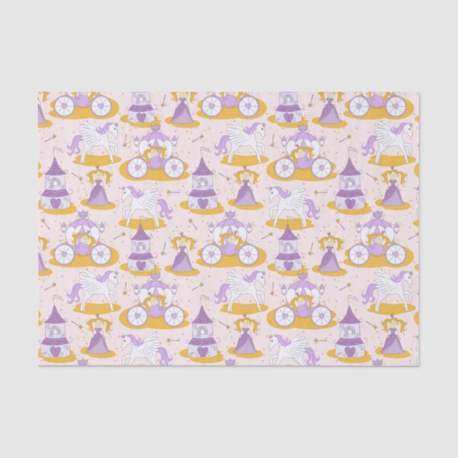 Papier Mousseline motif avec une princesse (Recto)