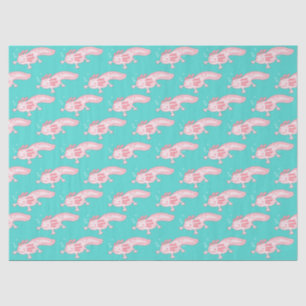 Papier Mousseline Motif Axolotl rose