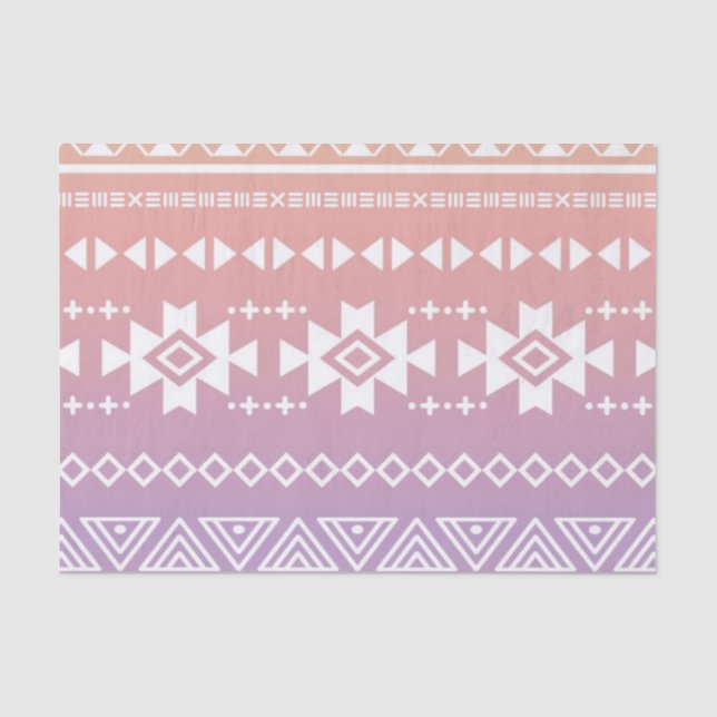 Papier Mousseline Motif aztèque tribal d'ombre (Recto)