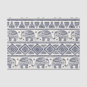 Papier Mousseline Motif aztèque tribal ethnique d'éléphant