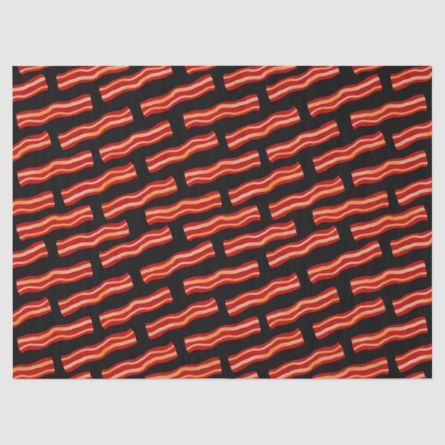 Papier Mousseline Motif Bacon savoureux (Recto)