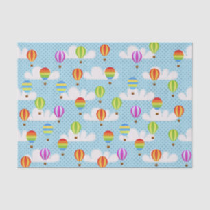 Papier Mousseline Motif Ballons à air chaud de couleur mignonne