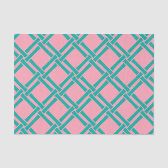 Papier Mousseline Motif Bamboo Trellis (Recto)