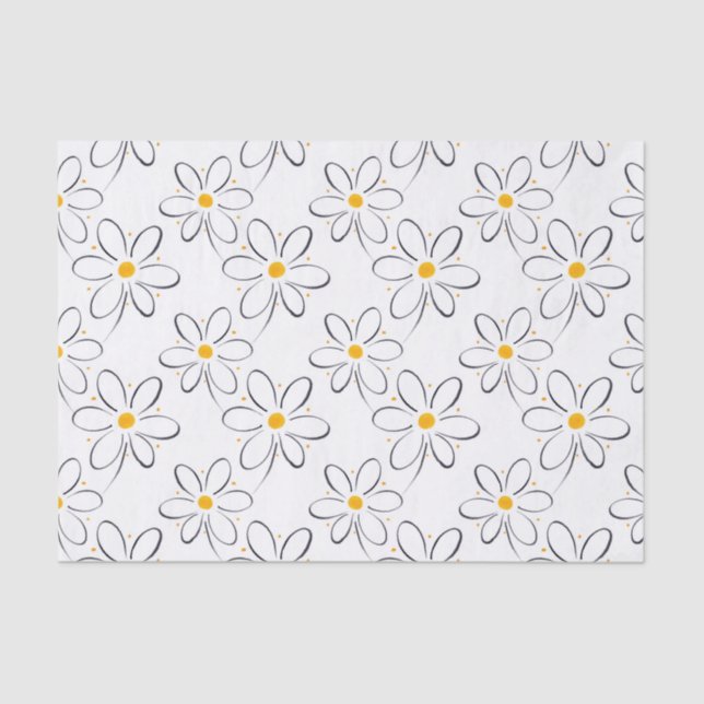 Papier Mousseline Motif blanc (Recto)