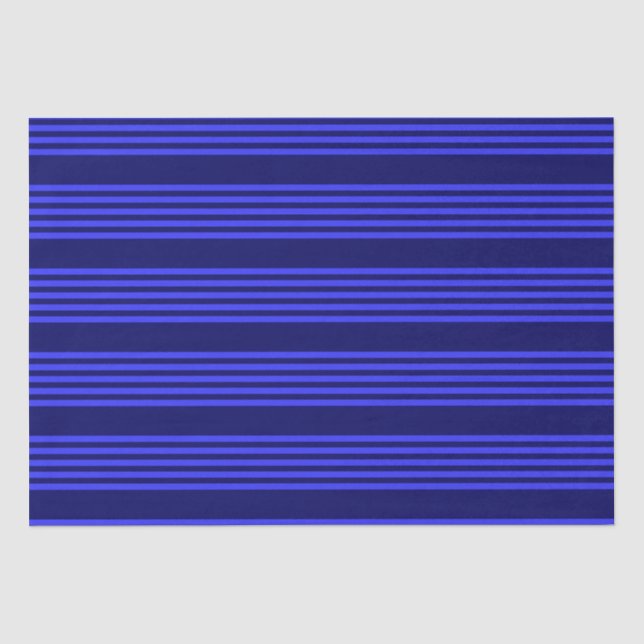 Papier Mousseline Motif bleu cinq bandes (Recto)
