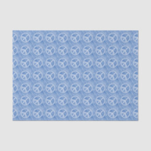 Papier Mousseline Motif bleu fané de signe de paix