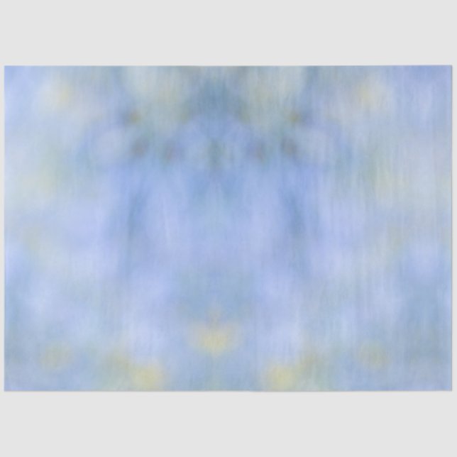 Papier Mousseline Motif Bleu Jaune Abstrait Décontracté (Recto)
