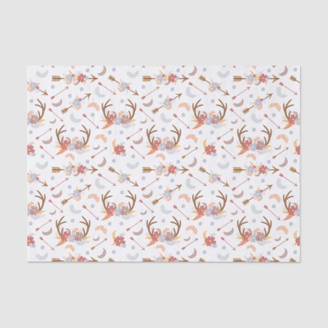 Papier Mousseline Motif Boho (Recto)