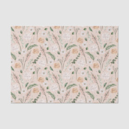 Papier Mousseline Motif botanique aquarelle