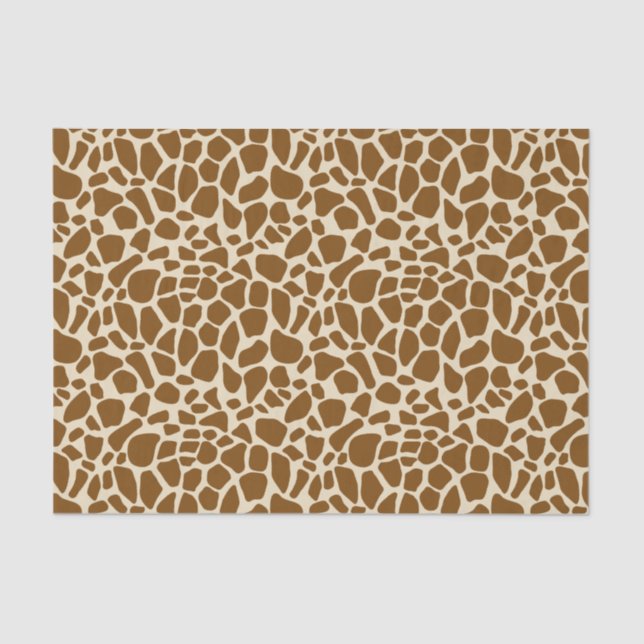 Papier Mousseline Motif Brown d'impression de girafe (Recto)