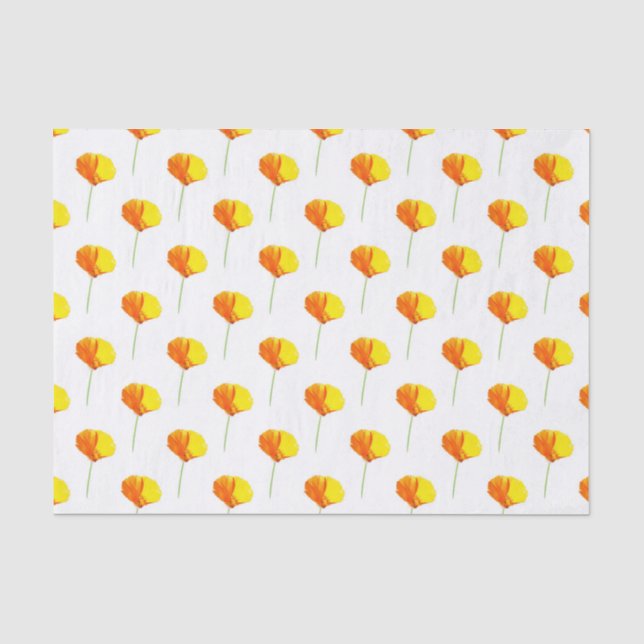 Papier Mousseline MOTIF CA Poppy (Recto)