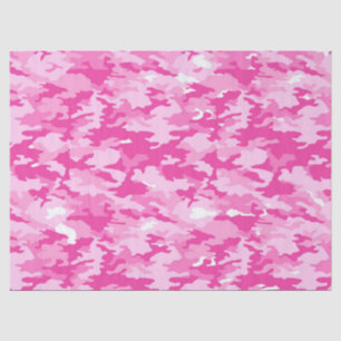 Papier Mousseline Motif camouflage rose – Sensibilisation au cancer