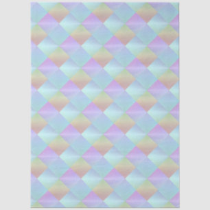 Papier Mousseline Motif Carré Pastel