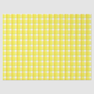 Papier Mousseline Motif carreaux jaune et orange