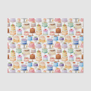 Papier Mousseline Motif carrelé de gâteau amusant